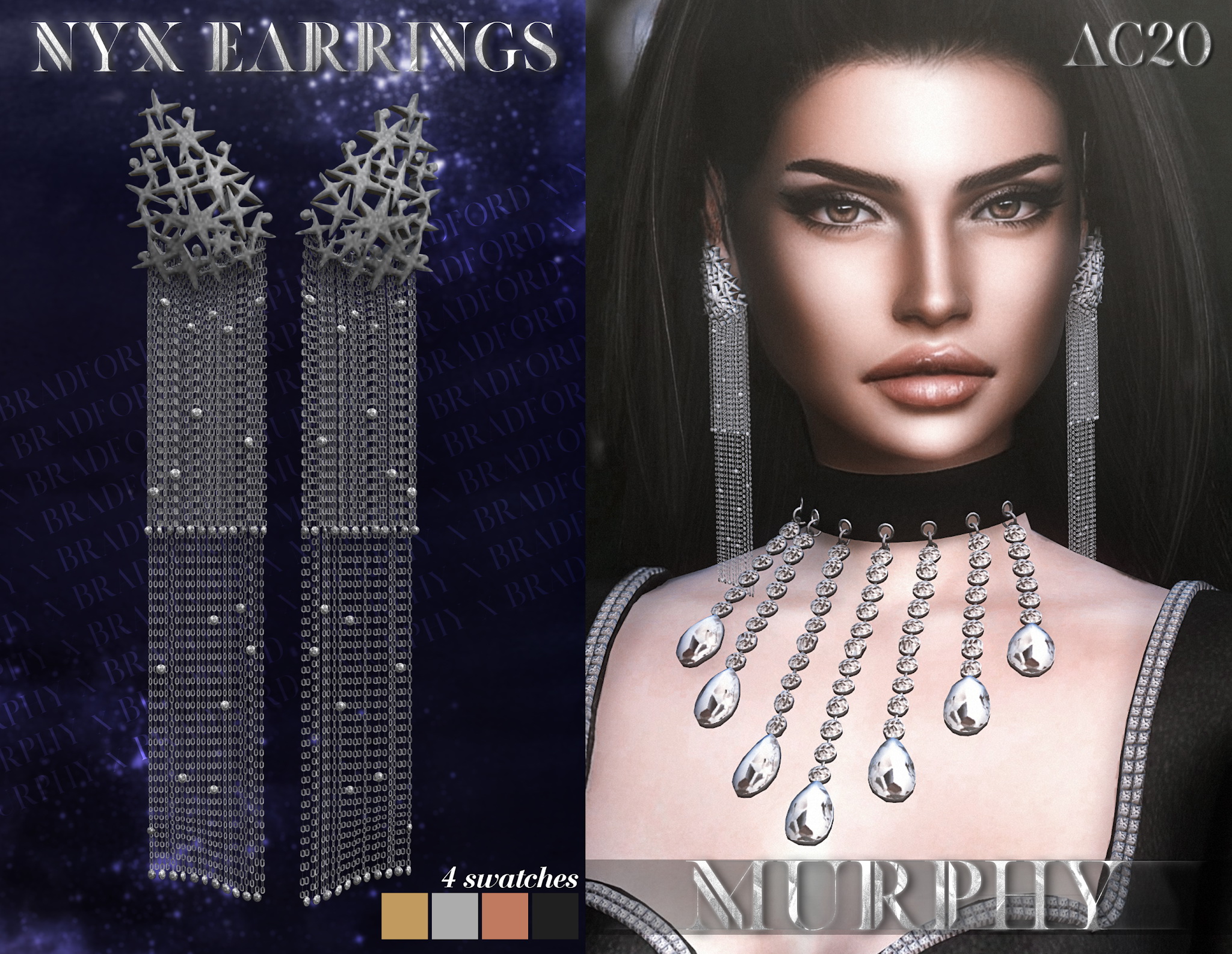 Nyx Earrings at MURPHY » Sims 4 Updates