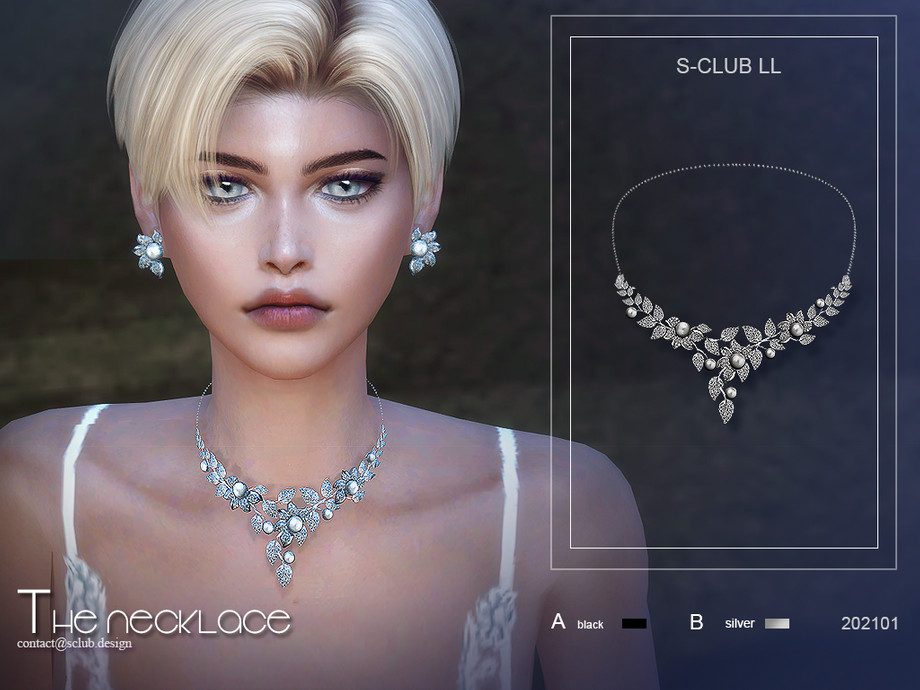 Pearl necklace 202101 by LL at TSR » Sims 4 Updates