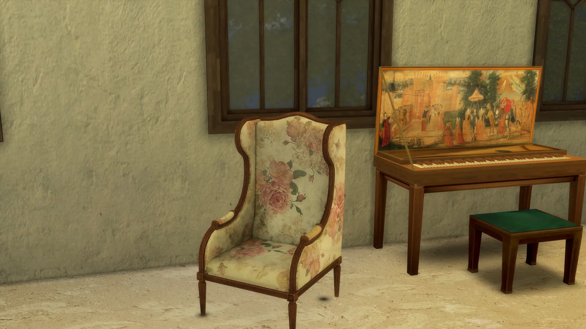 Vintage chair by Aliki's Nook at Sims 4 Studio » Sims 4 Updates