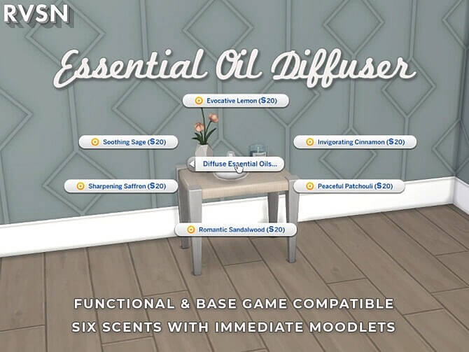 Scent To Be Oil Diffuser Mod by RAVASHEEN at TSR » Sims 4 Updates