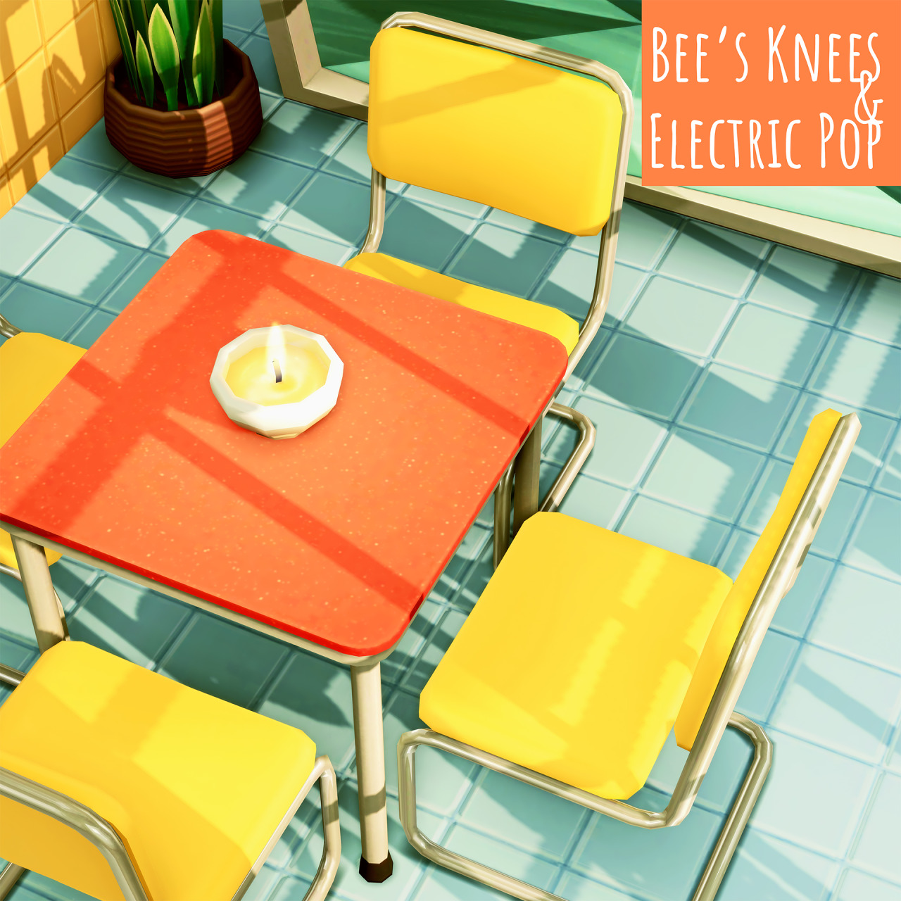 VINTAGE DINING SET in two palettes at Picture Amoebae » Sims 4 Updates