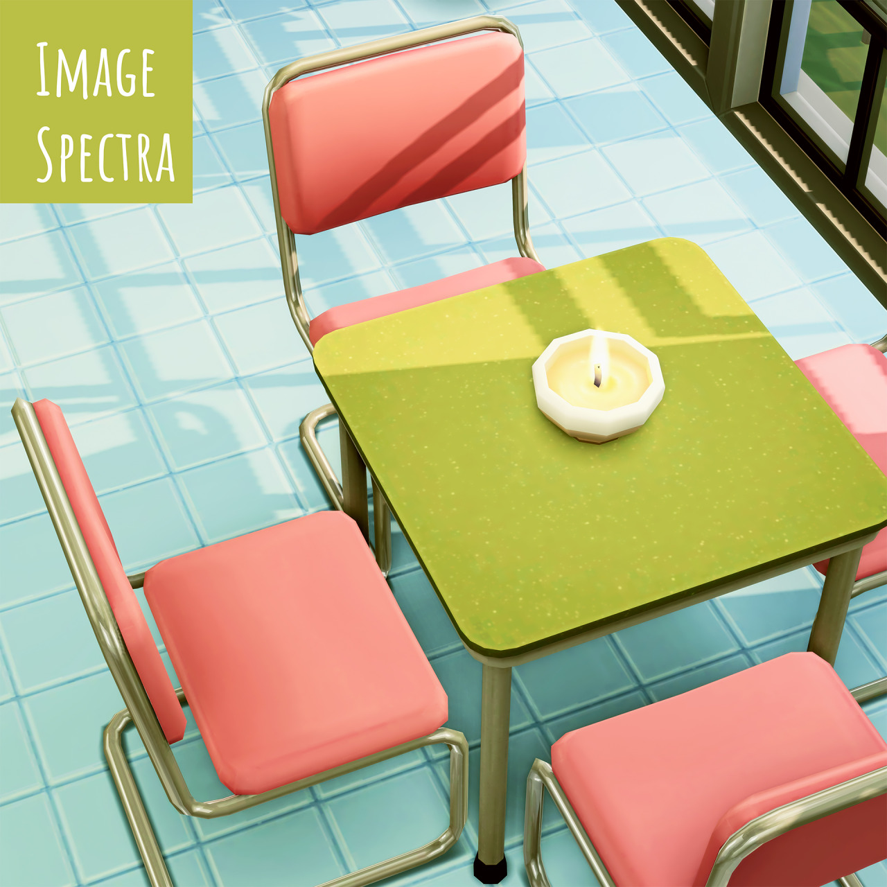 VINTAGE DINING SET in two palettes at Picture Amoebae » Sims 4 Updates