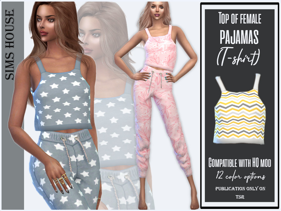Top female pajamas by Sims House at TSR » Sims 4 Updates