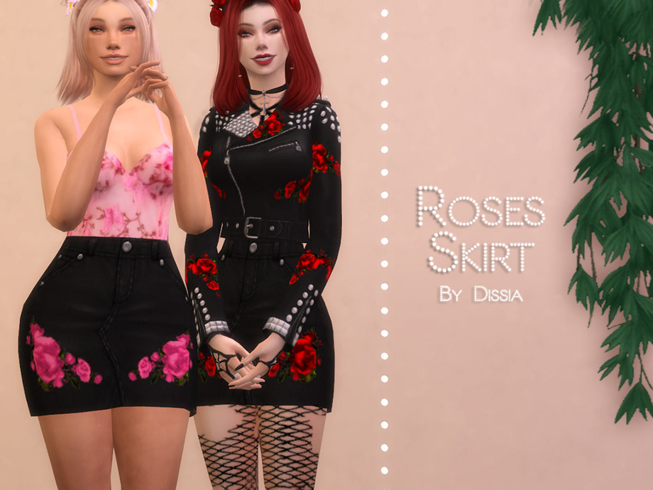 Roses Skirt by Dissia at TSR » Sims 4 Updates