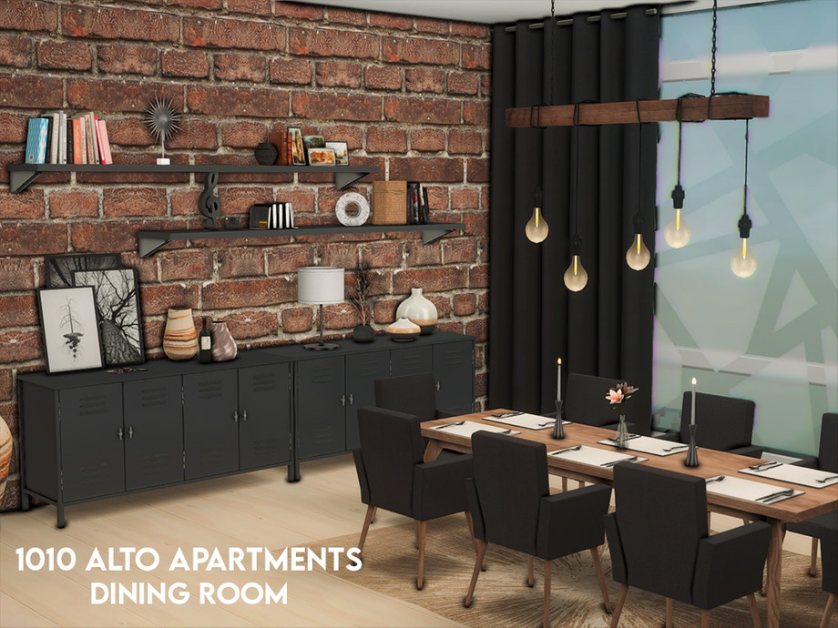 1010 Alto Apartments Dining Room by xogerardine at TSR » Sims 4 Updates