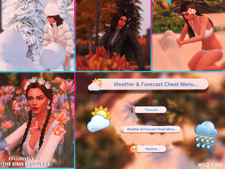Weather and Forecast Cheat Menu by MSQSIMS at TSR » Sims 4 Updates