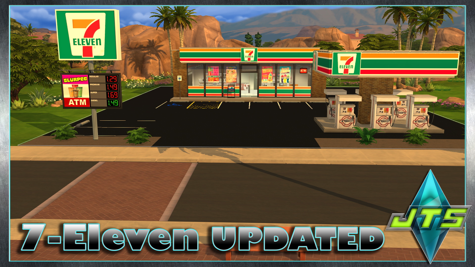 7Eleven Gas Station by jctekksims at Mod The Sims 4 » Sims 4 Updates