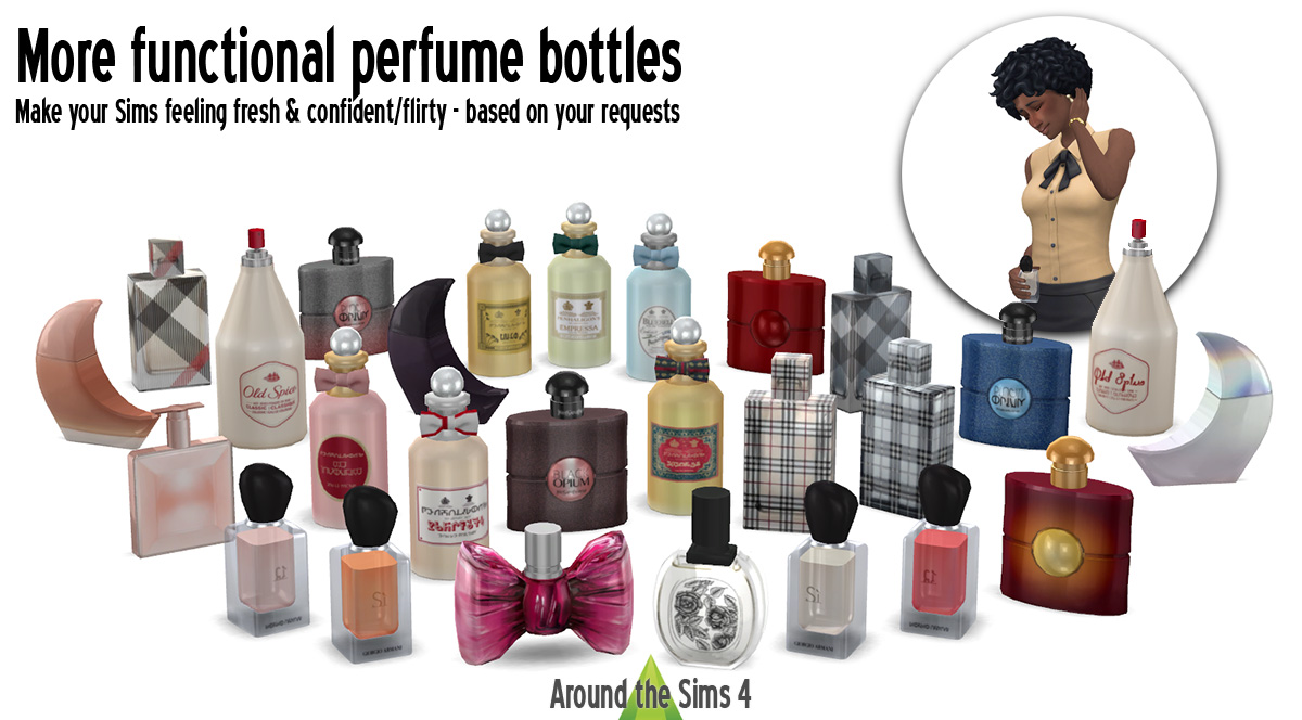 Functional perfume bottles at Around the Sims 4 » Sims 4 Updates