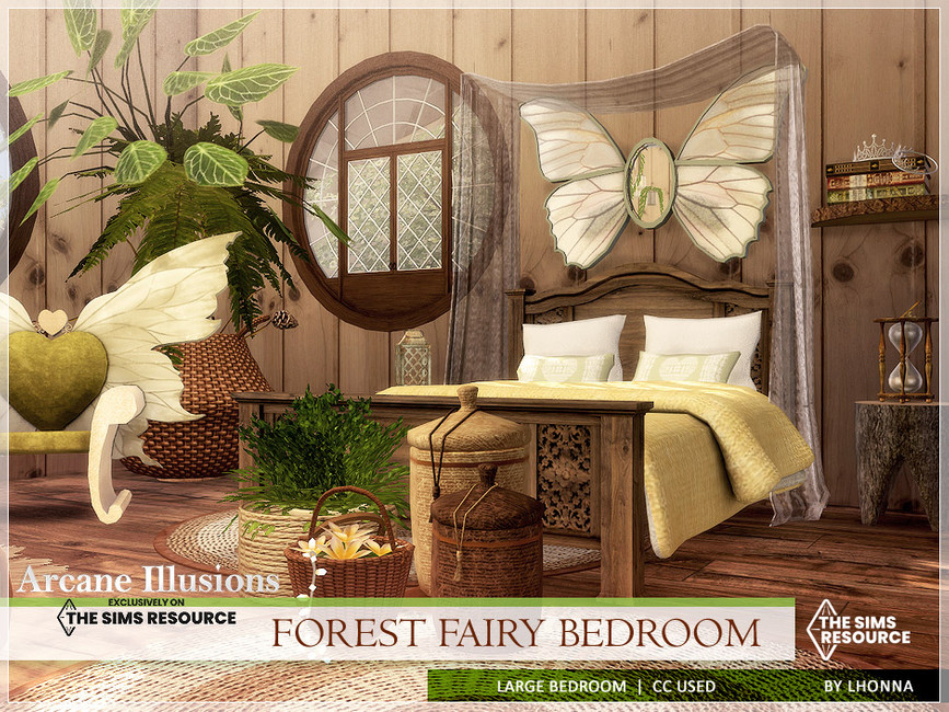 Arcane Illusions Forest Fairy Bedroom by Lhonna at TSR » Sims 4 Updates