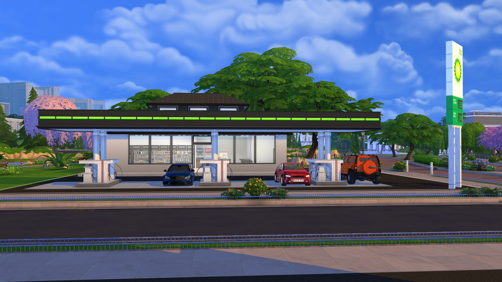 BP Gas Station by jctekksims at Mod The Sims 4 » Sims 4 Updates