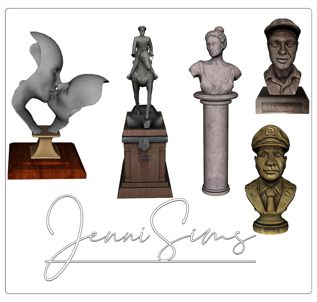 SCULPTURE ,STATUES (5 ITEMS) at Jenni Sims » Sims 4 Updates