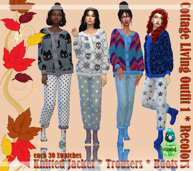Cottage Living Outfit 1 Recolors at Sims 4 Welt » Sims 4 Updates