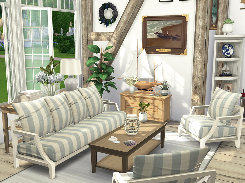 Coastal Living Room by Flubs79 at TSR » Sims 4 Updates