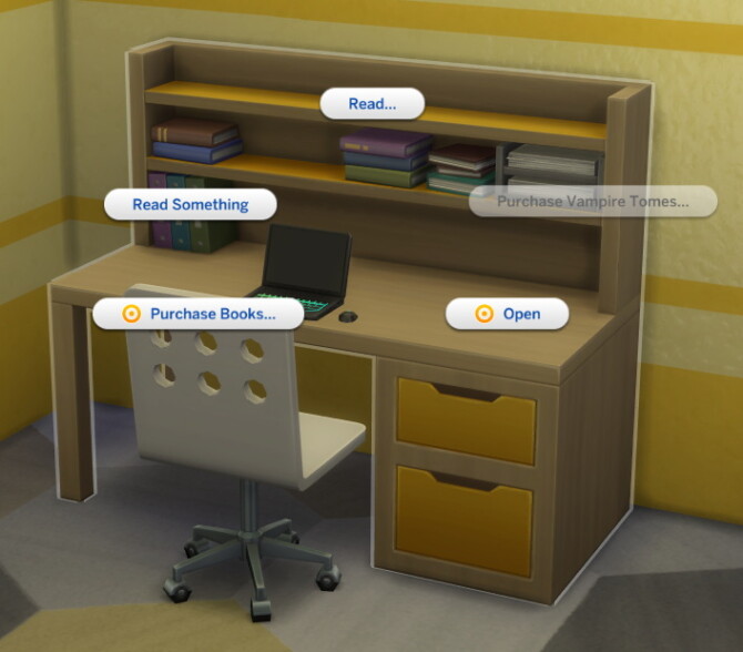 MultiPurpose Furniture Desk/Bookshelves by Ilex at Mod The Sims 4