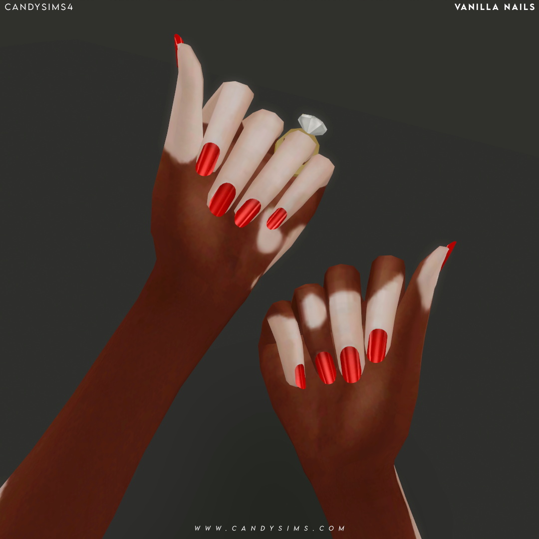 Vanilla Nails at Candy Sims 4 » Sims 4 Updates