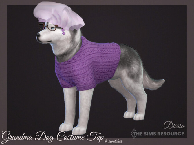 Grandma Dog Costume Top by Dissia at TSR » Sims 4 Updates