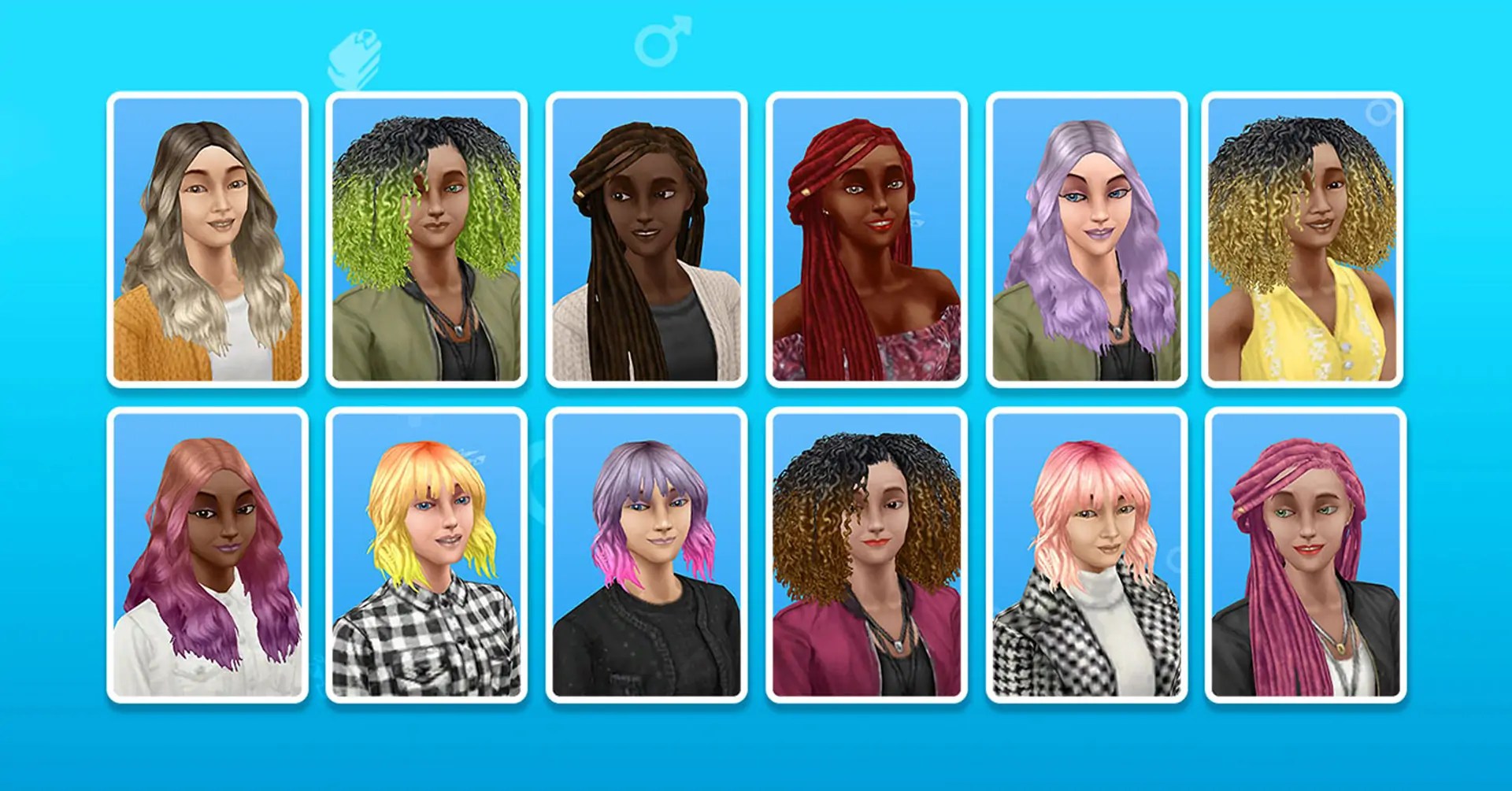 The sims Freeplay Hair Hobby Ombre Simscolony