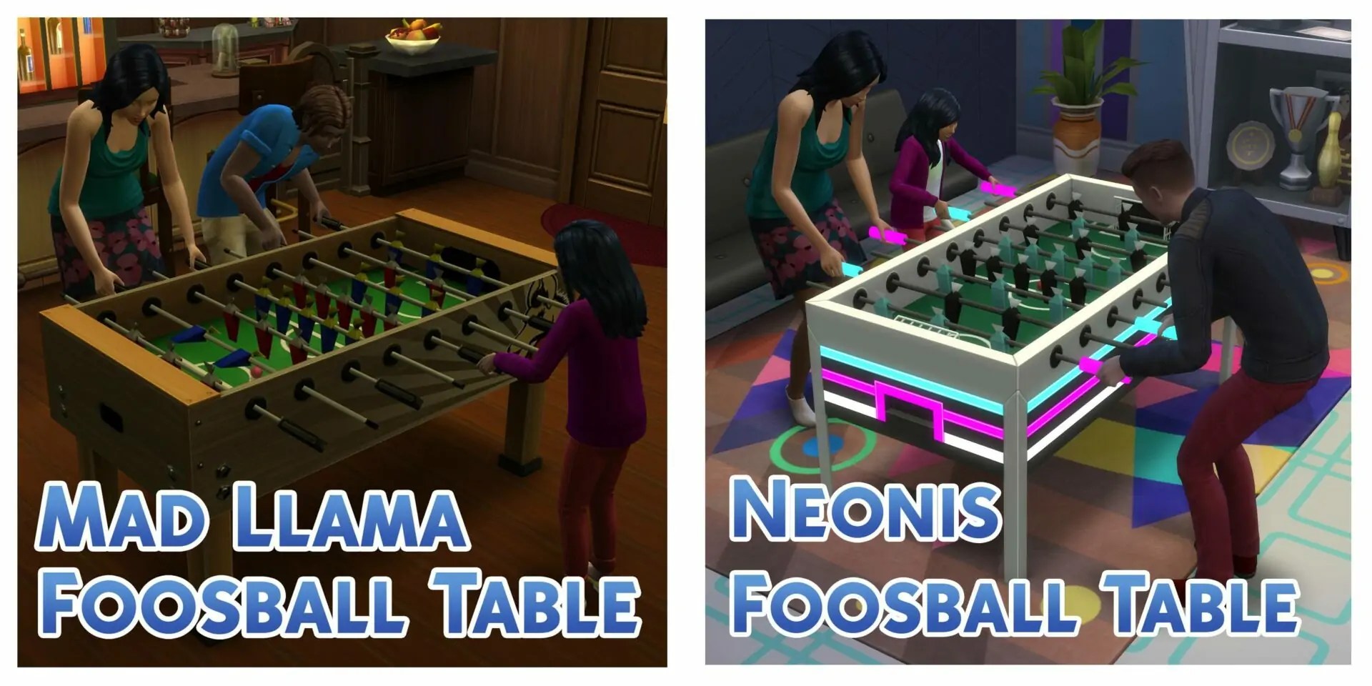 The Sims 4 Mod Foosball Table 2 type Simscolony