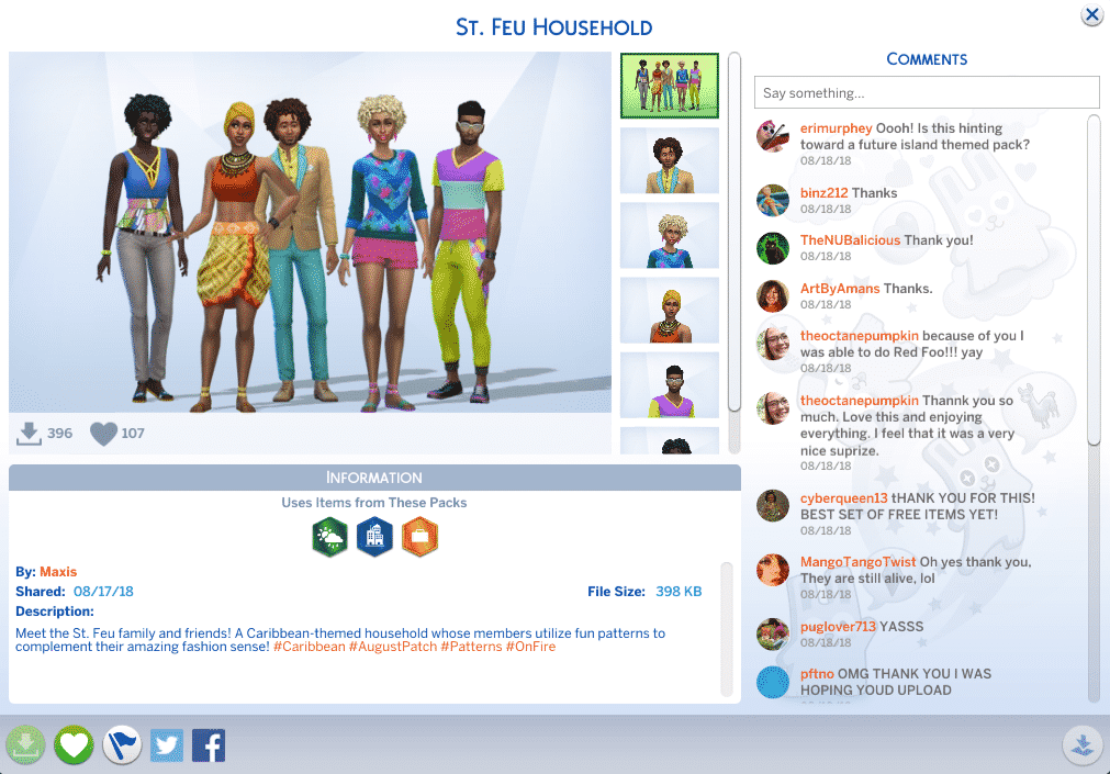 The Sims 4 Caribbean Update Official Gallery Creations