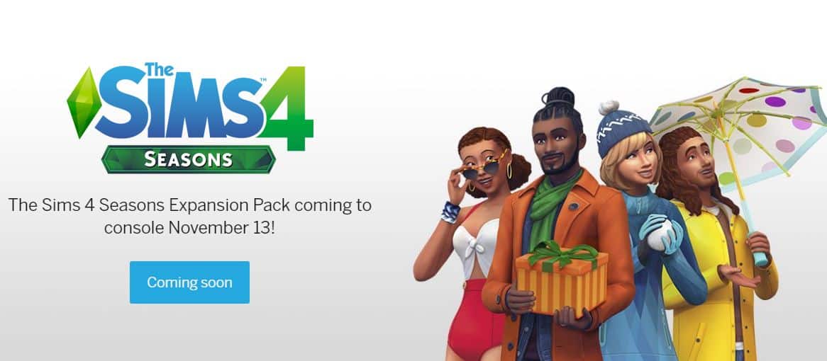 The Sims 4 Seasons is coming to Xbox One and PS4 on November 13th