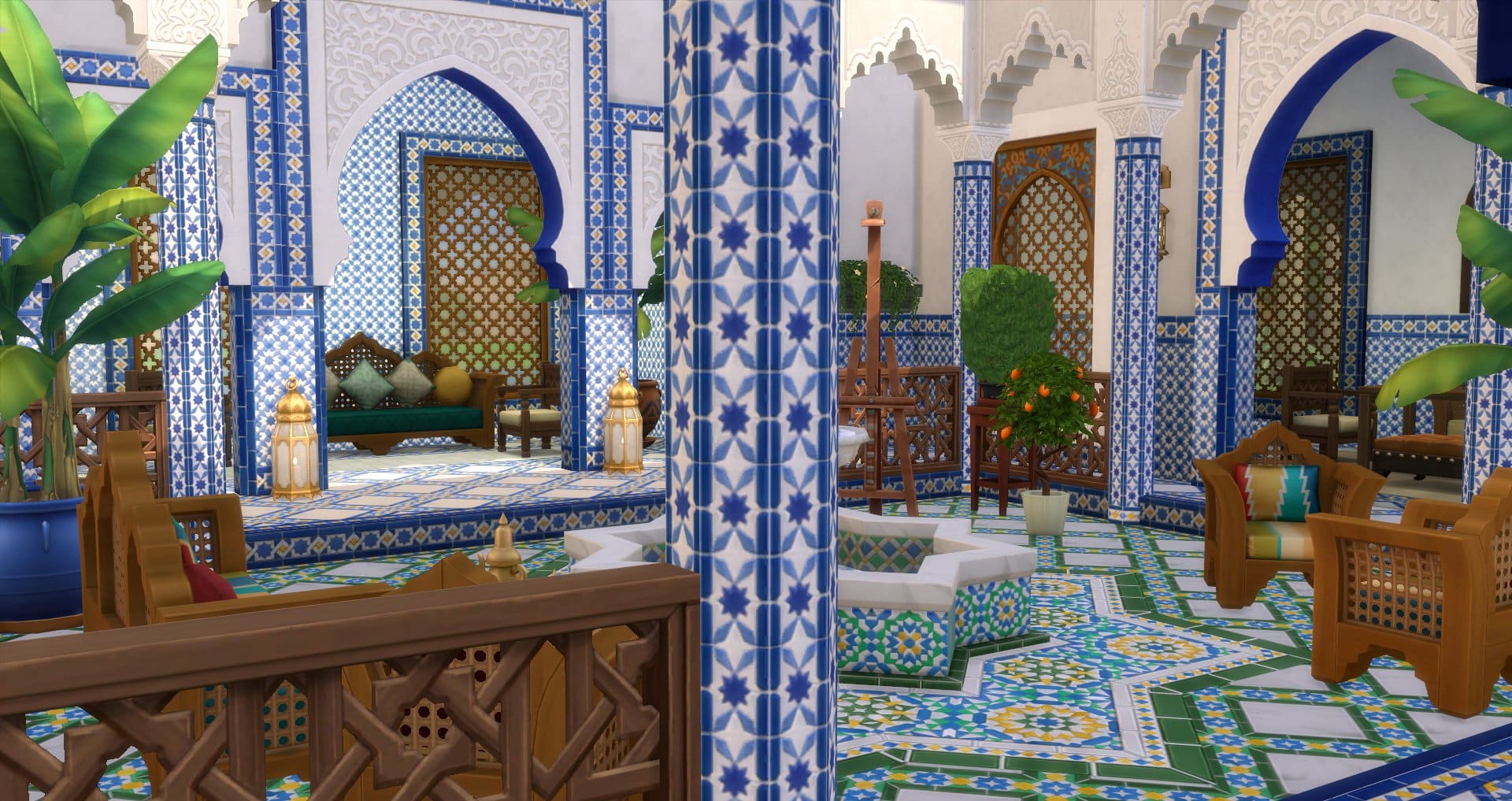 The Sims 4 Courtyard Oasis Kit New Screen