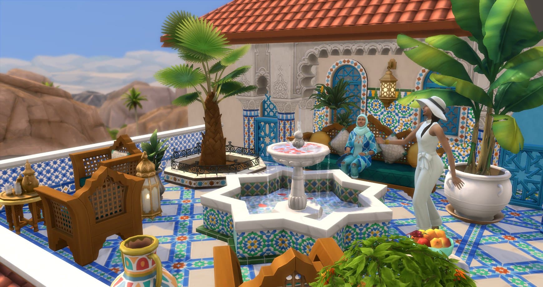 The Sims 4 Courtyard Oasis Kit New Preview