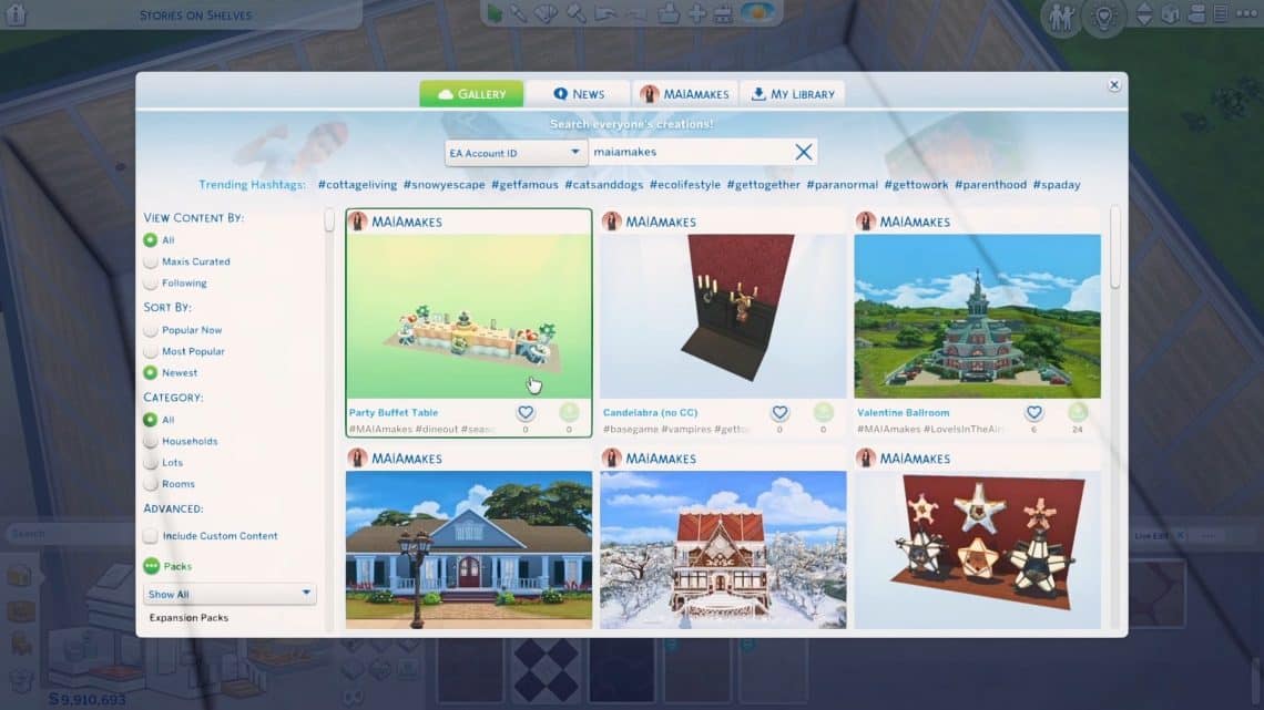 Creating your own Buffet Table in The Sims 4