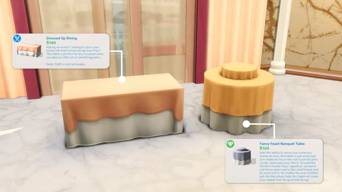 Creating your own Buffet Table in The Sims 4