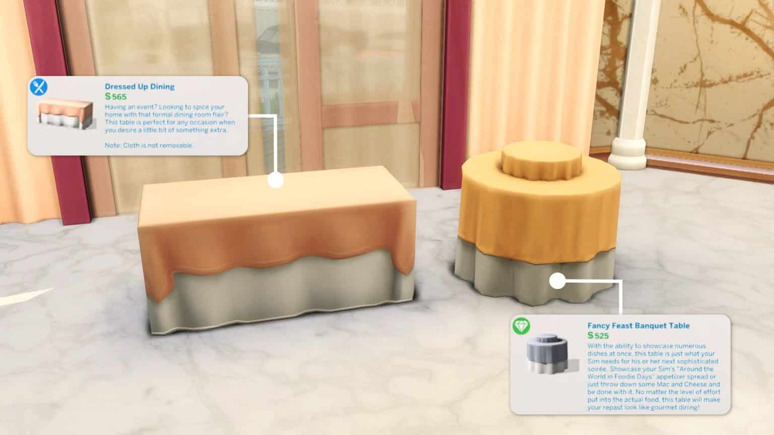 Creating your own Buffet Table in The Sims 4
