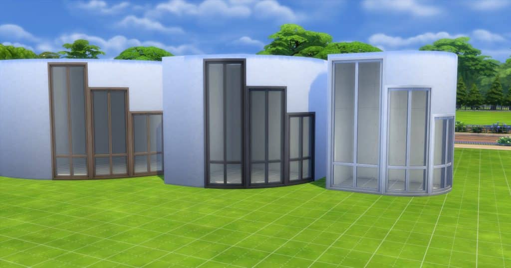 First Curved Windows CC for The Sims 4!