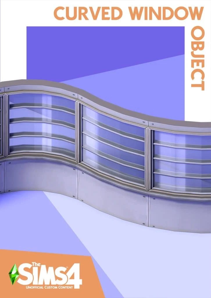 First Curved Windows CC for The Sims 4!