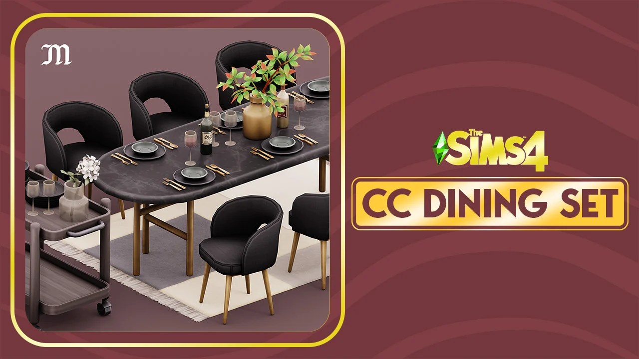 Grab the Dale Dining CC Set for The Sims 4!