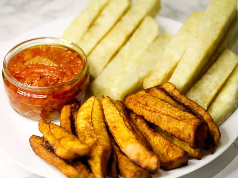 Fried Yam with Pepper Sauce (Dundun) Sims Home Kitchen