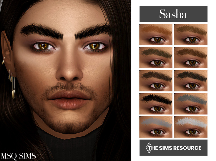 Брови Sasha Eyebrows Симс 4