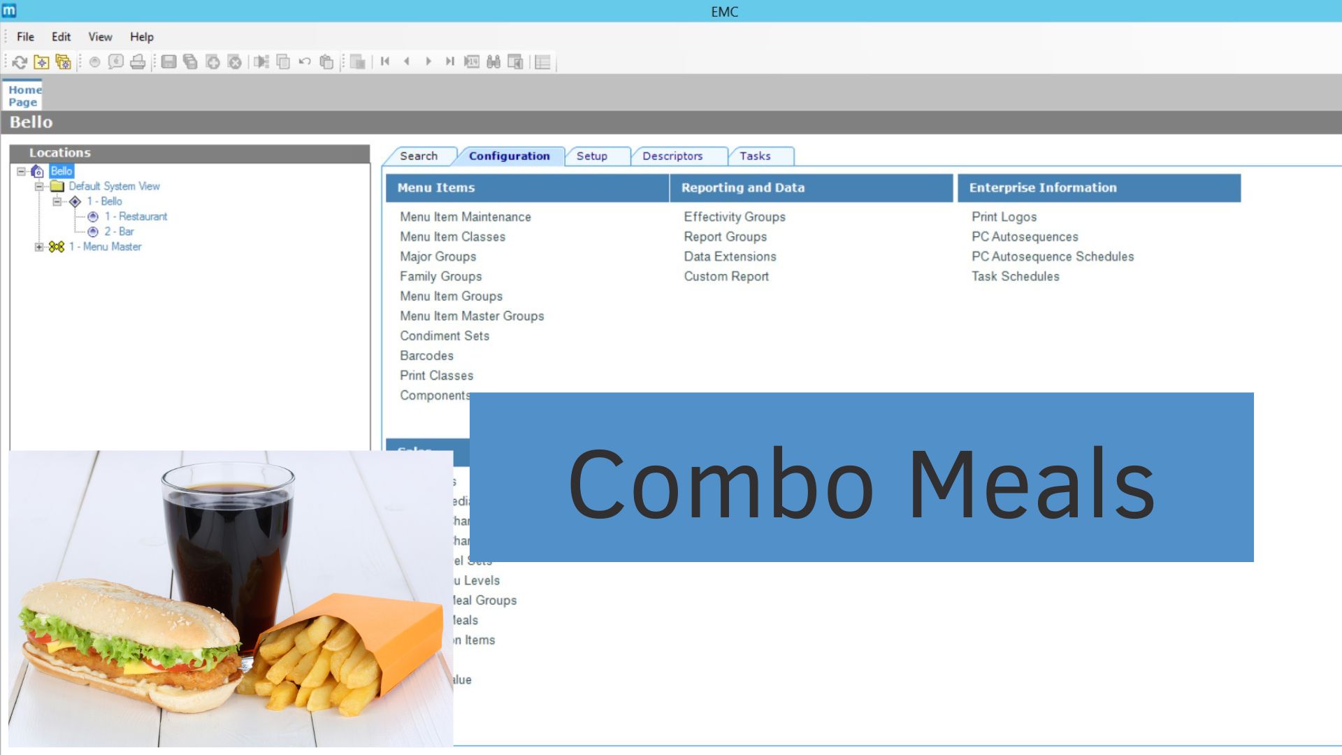 Combo Meals in Micros Simphony Version 19 SimSupport