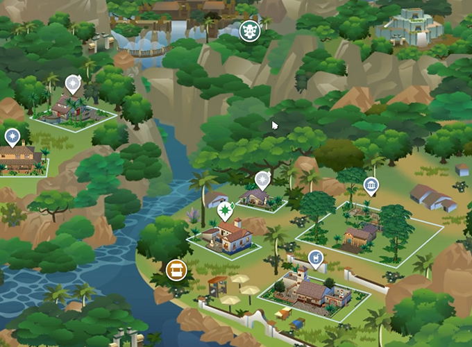 The Sims 4 Jungle Adventure World Map & Icon SimsVIP