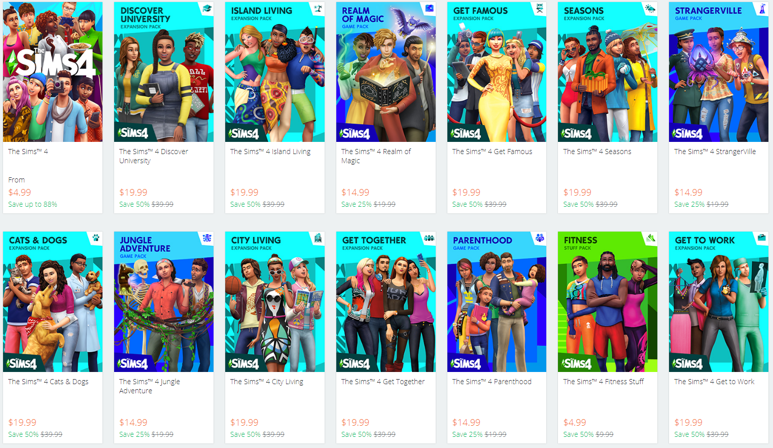 Origin Sale Save Up To 88 on Select Sims 4 Titles SimsVIP