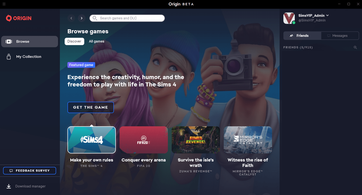 Electronic Arts to Rebrand Origin Desktop Client to "EA Desktop App" SimsVIP