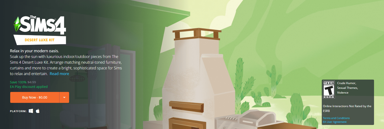 The Sims 4 Desert Luxe Kit Now Available for FREE SimsVIP