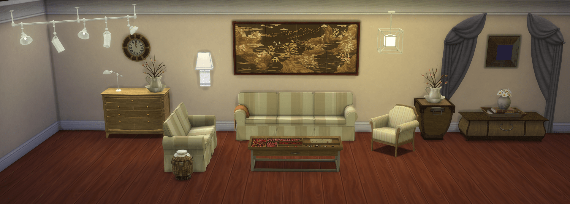 Contemporary Comfort Sims 3 Store Set Conversion to Sims 4