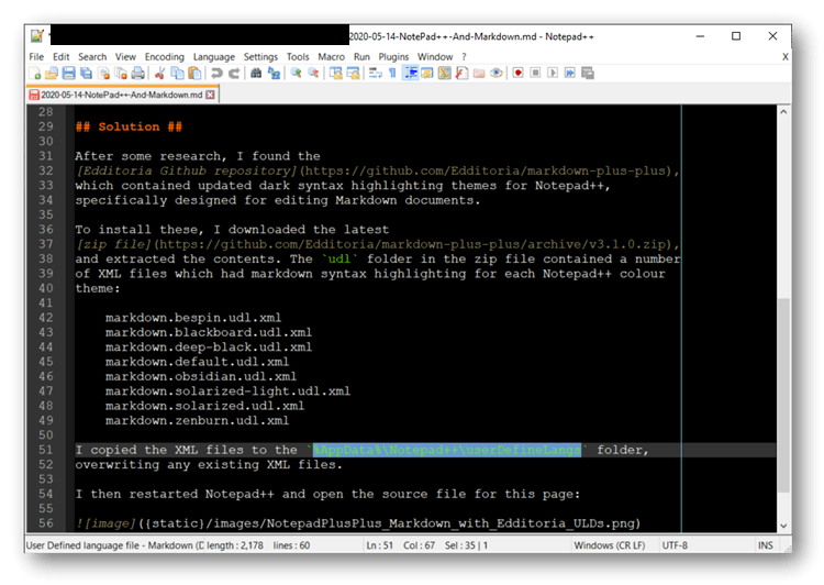 Day 8 Using Notepad++ with Markdown