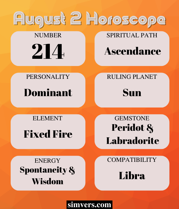 August 2 Birthday, Personality, Zodiac, Events, & More (A Guide)