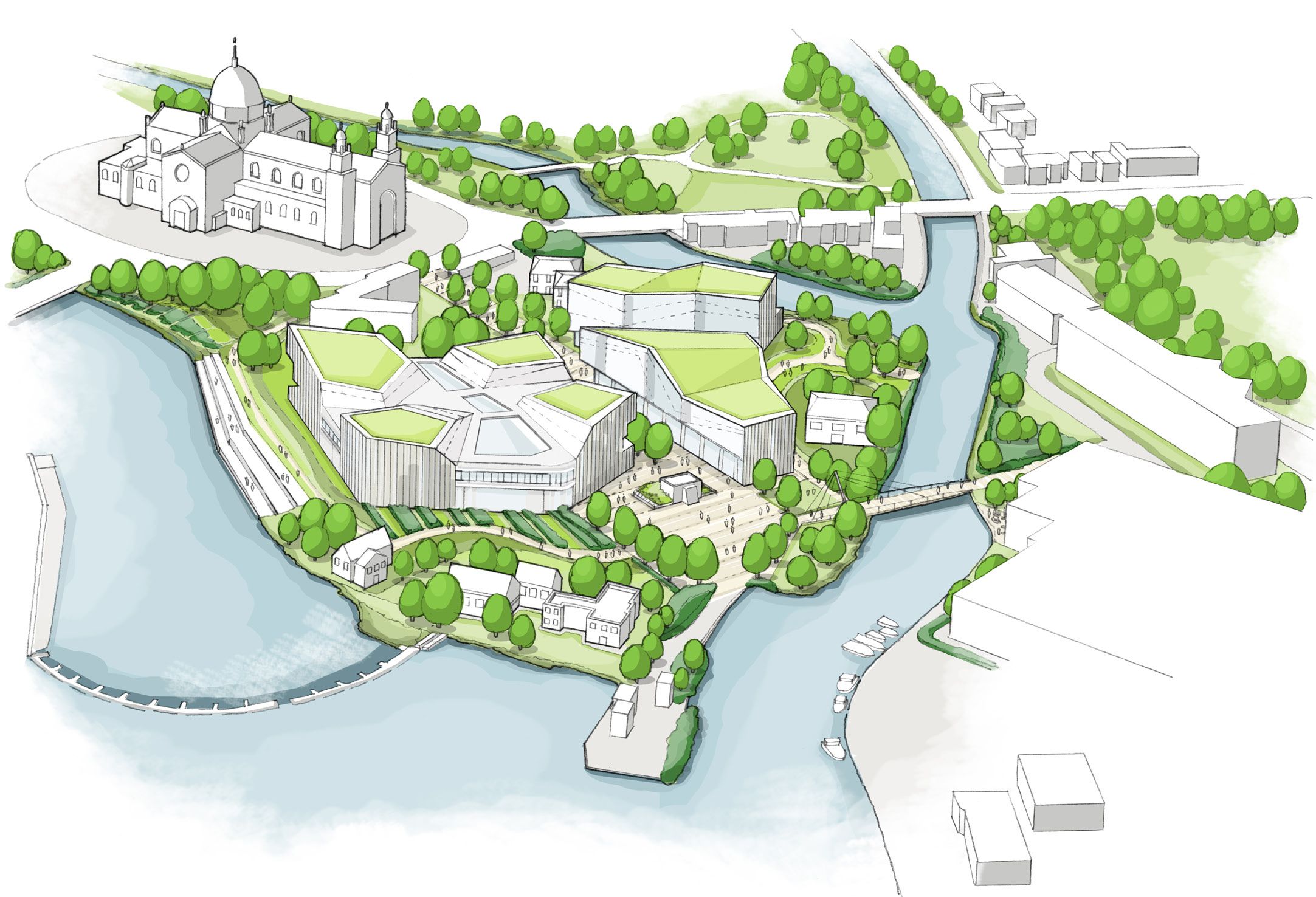 Nui Galway Campus Map Landmark multipurpose cultural venue a focal point of NUI Galway’s
