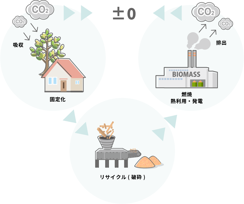 木質チップの脱炭素化社会への貢献｜廃棄物処理・木くずリサイクルのシナネンエコワーク
