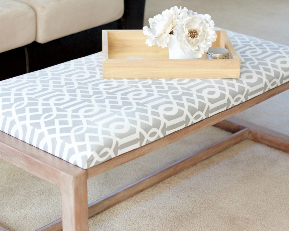 DIY Fabric Covered Coffee Table Makeover Sincerely Jean