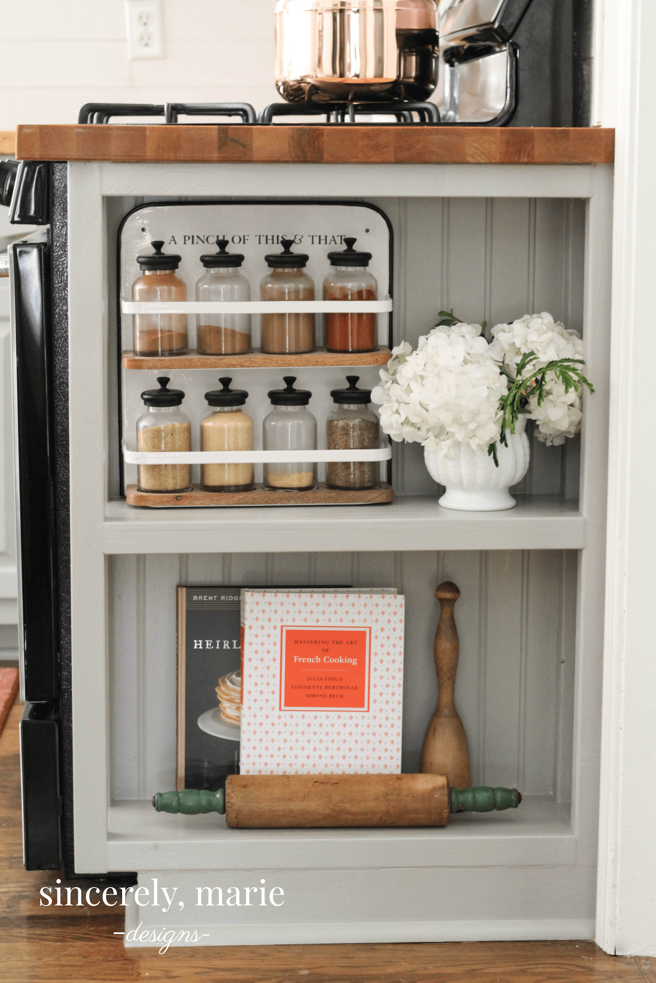 DIY Custom Kitchen Storage Shelf Sincerely, Marie Designs