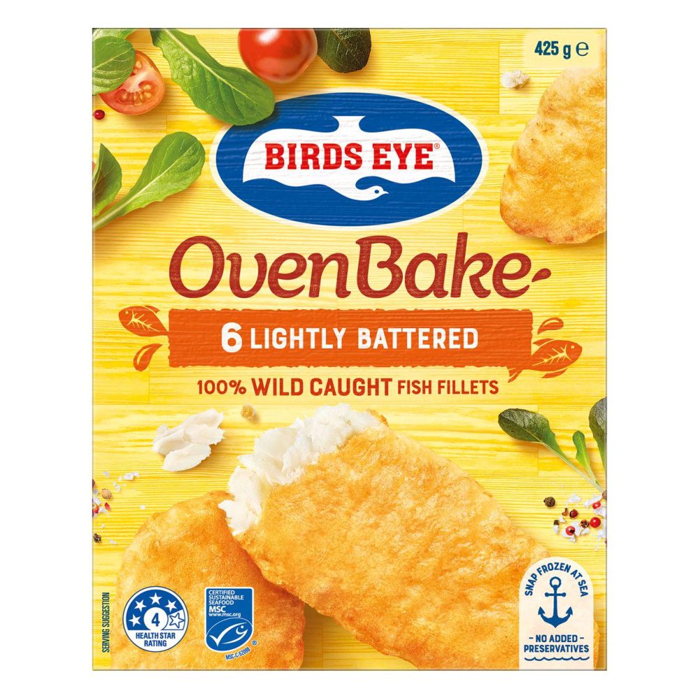 Birds Eye Oven Baked Fish Fillet 425g Sinclair Meats