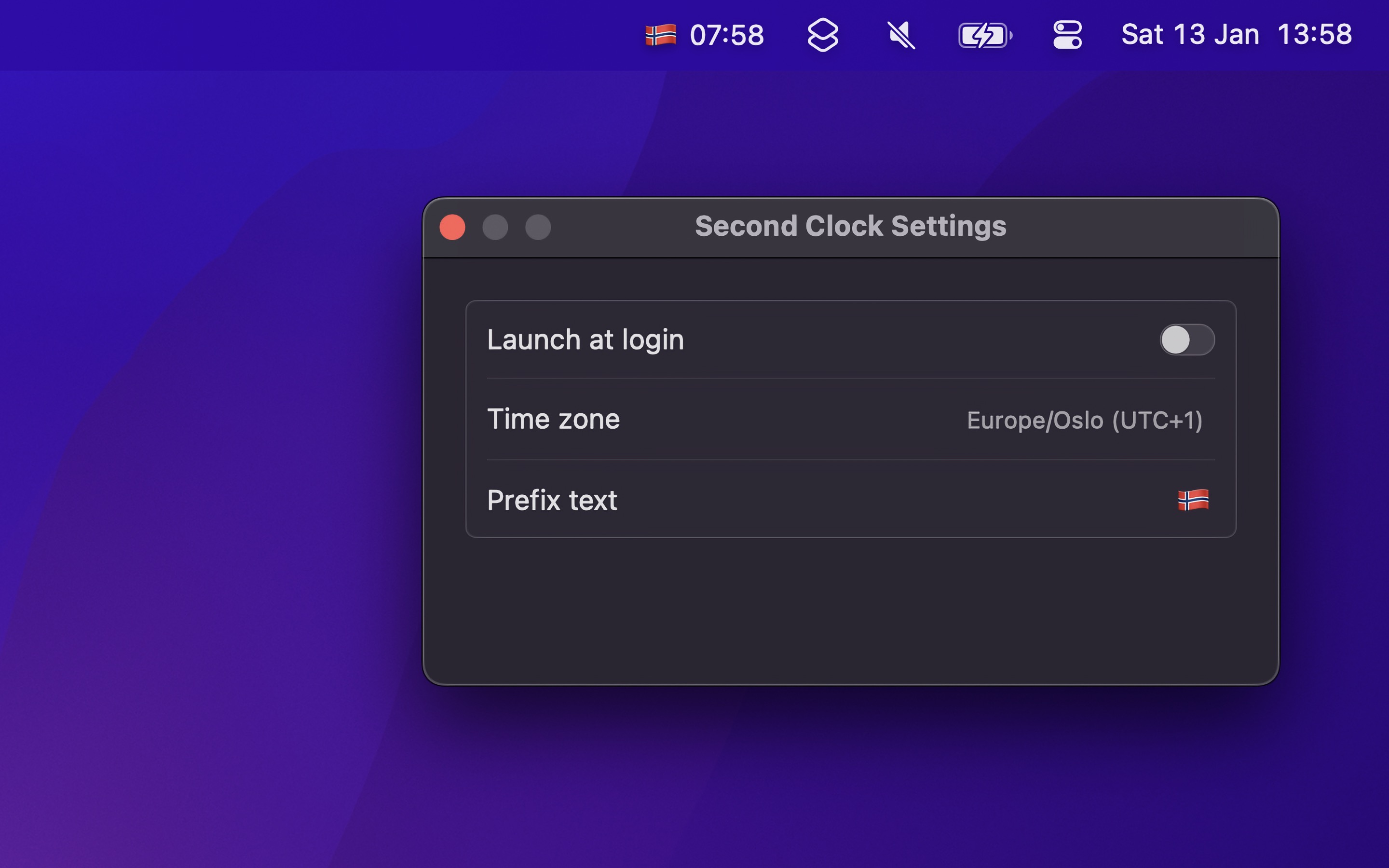 Second Clock — Sindre Sorhus