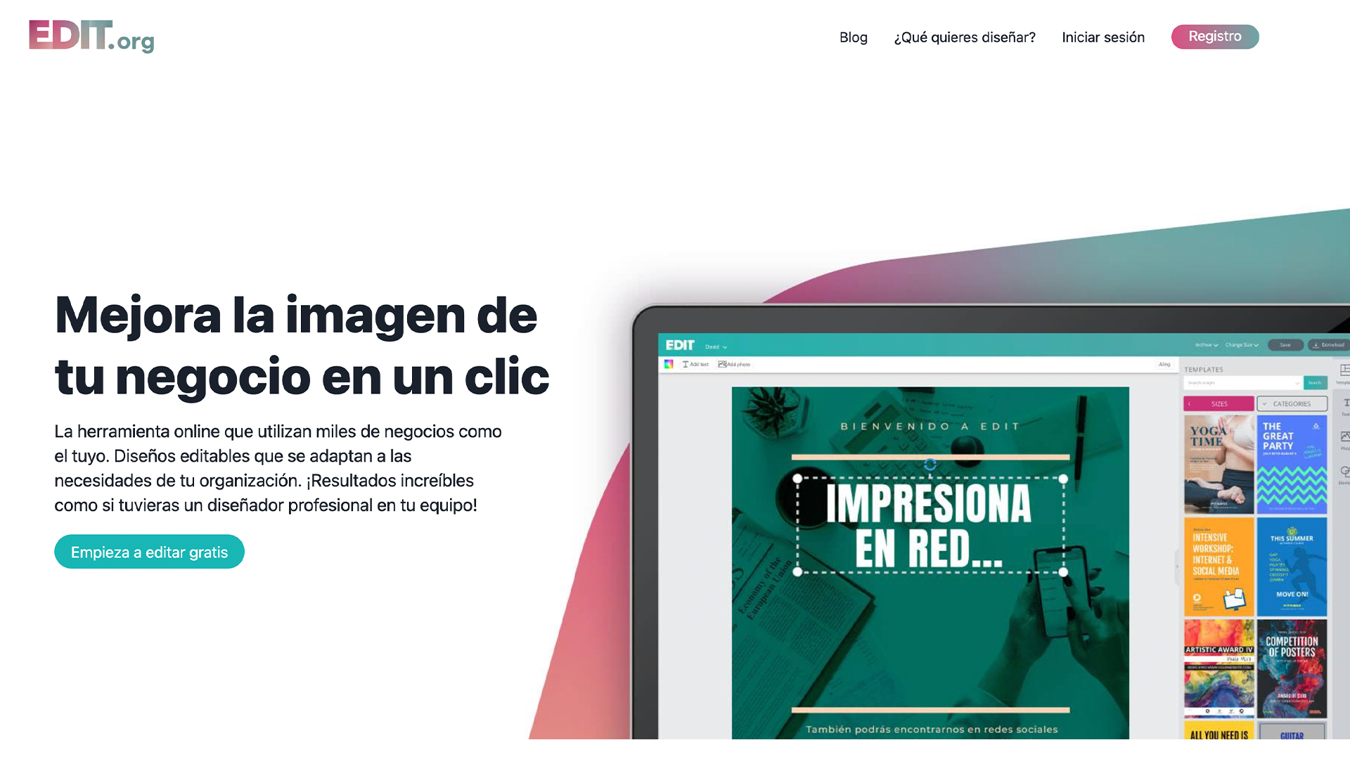 Tu mejor editor de diseño gráfico online Sinergia Pro Studio