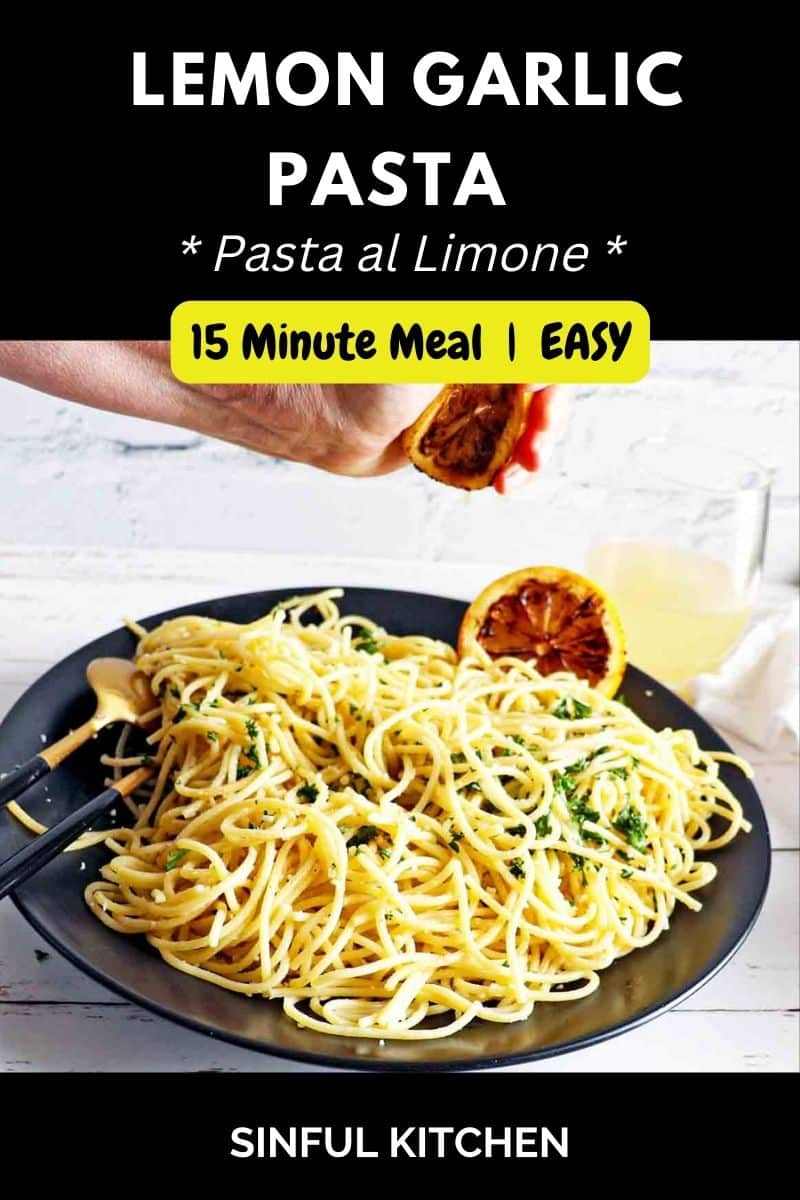 Easy Lemon Garlic Pasta (Pasta al Limone) Sinful Kitchen